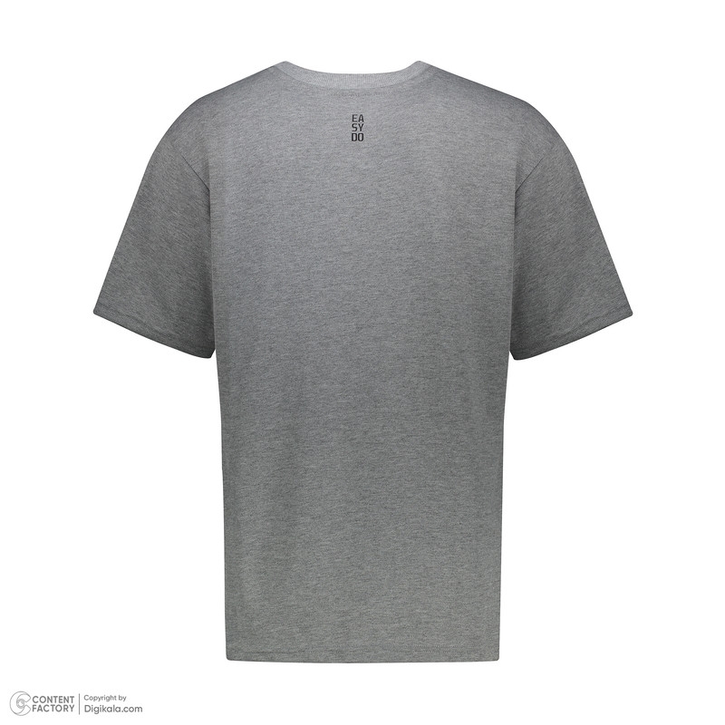 تی شرت آستین کوتاه مردانه ایزی دو مدل 0177 رنگ طوسی